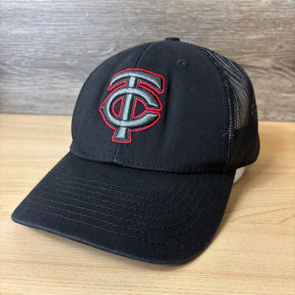 Minnesota Twins Hat Snap Back Black MLB Baseball Mesh Back Fan Favorite